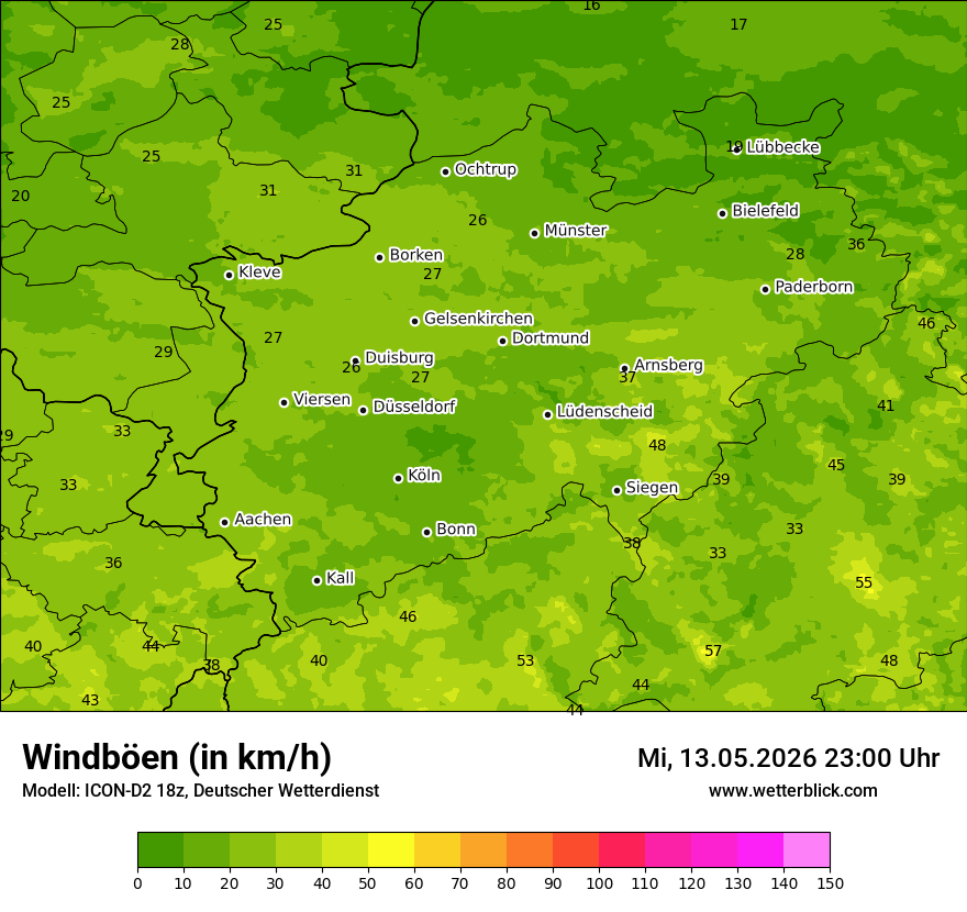 Maximale Windböen