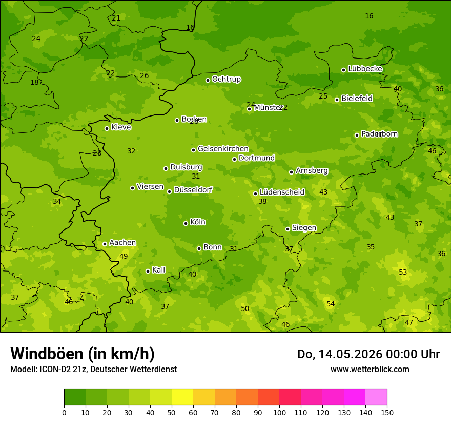 Maximale Windböen