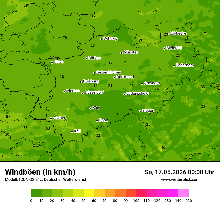 Maximale Windböen