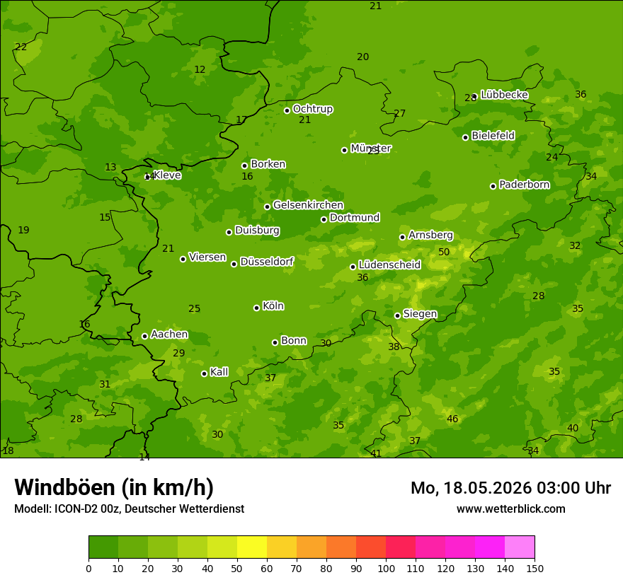 Maximale Windböen