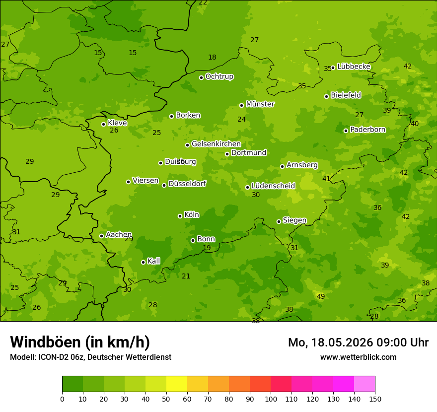 Maximale Windböen