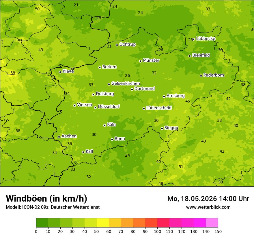 Maximale Windböen
