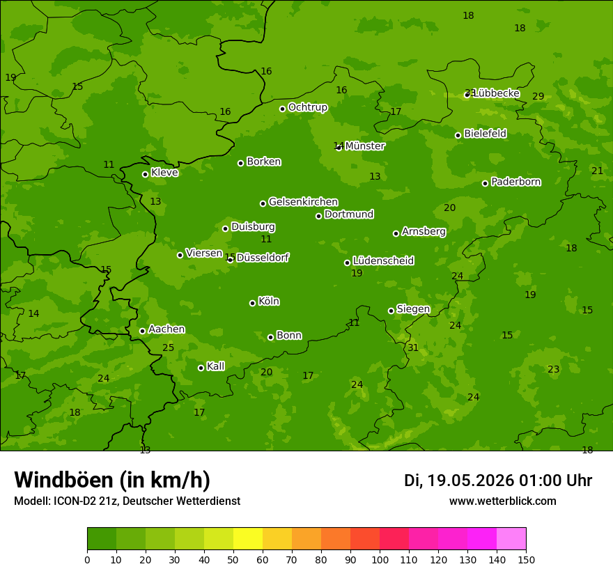 Maximale Windböen