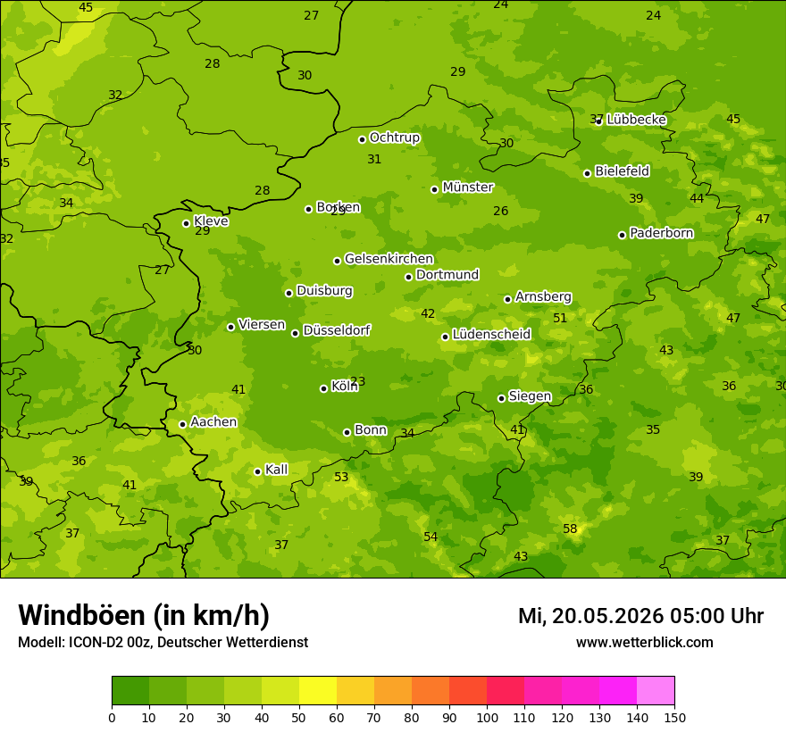 Maximale Windböen