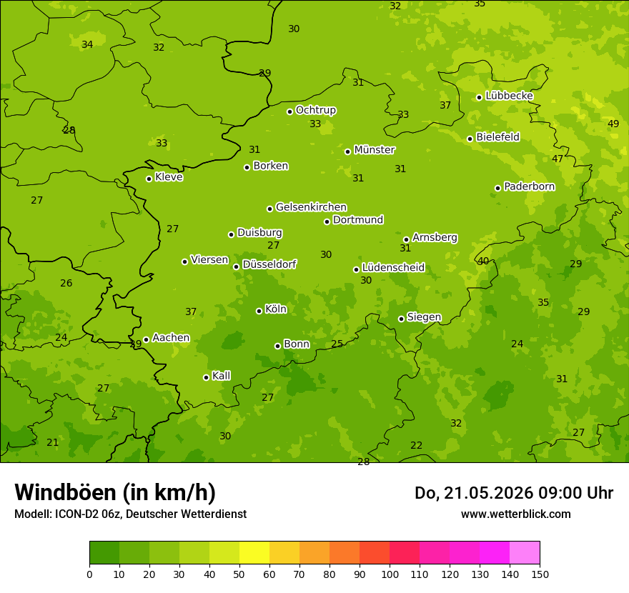 Maximale Windböen