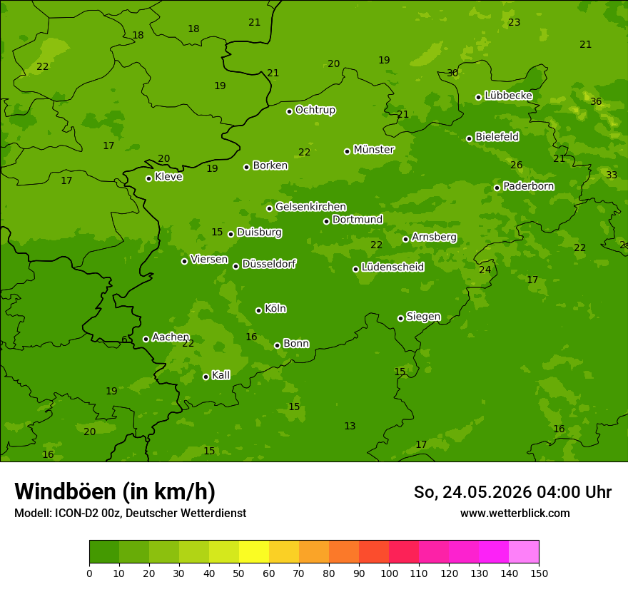 Maximale Windböen