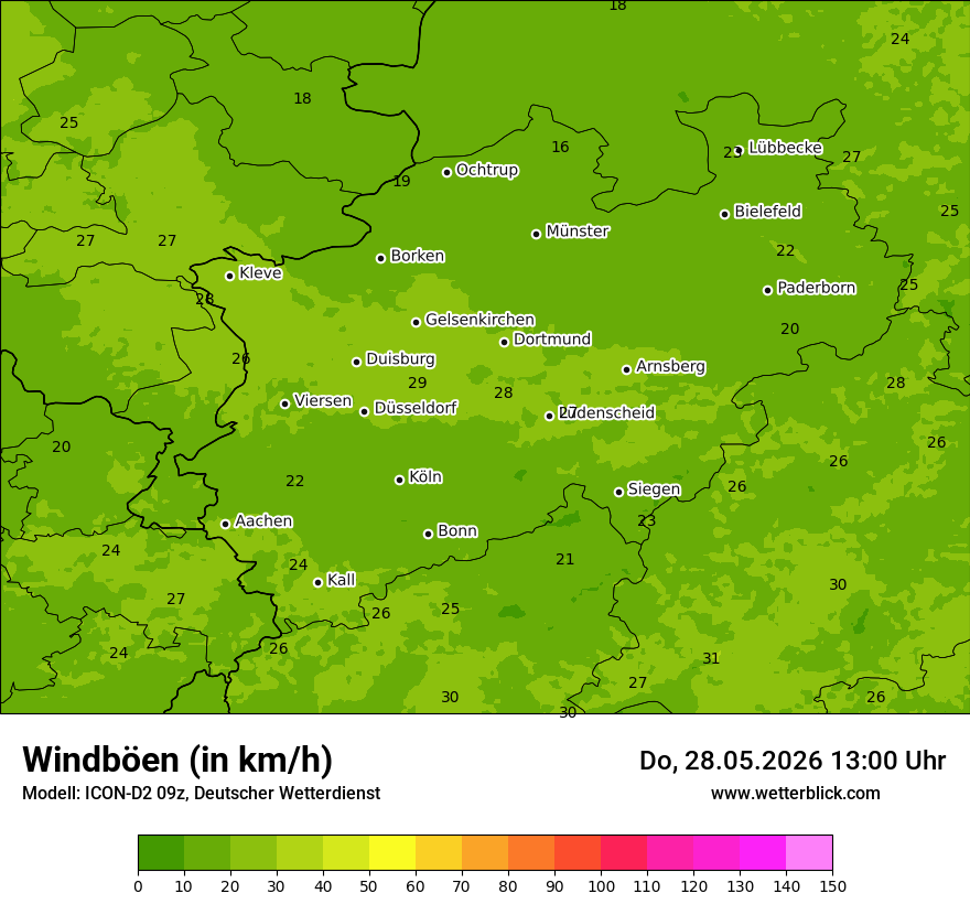 Maximale Windböen