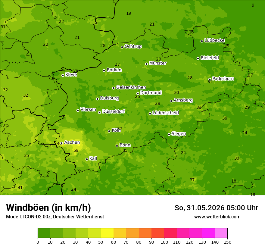 Maximale Windböen