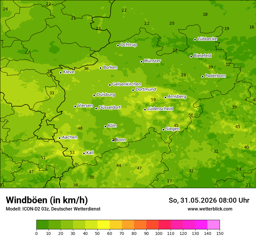 Maximale Windböen