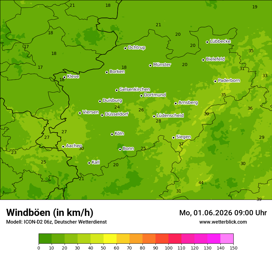 Maximale Windböen