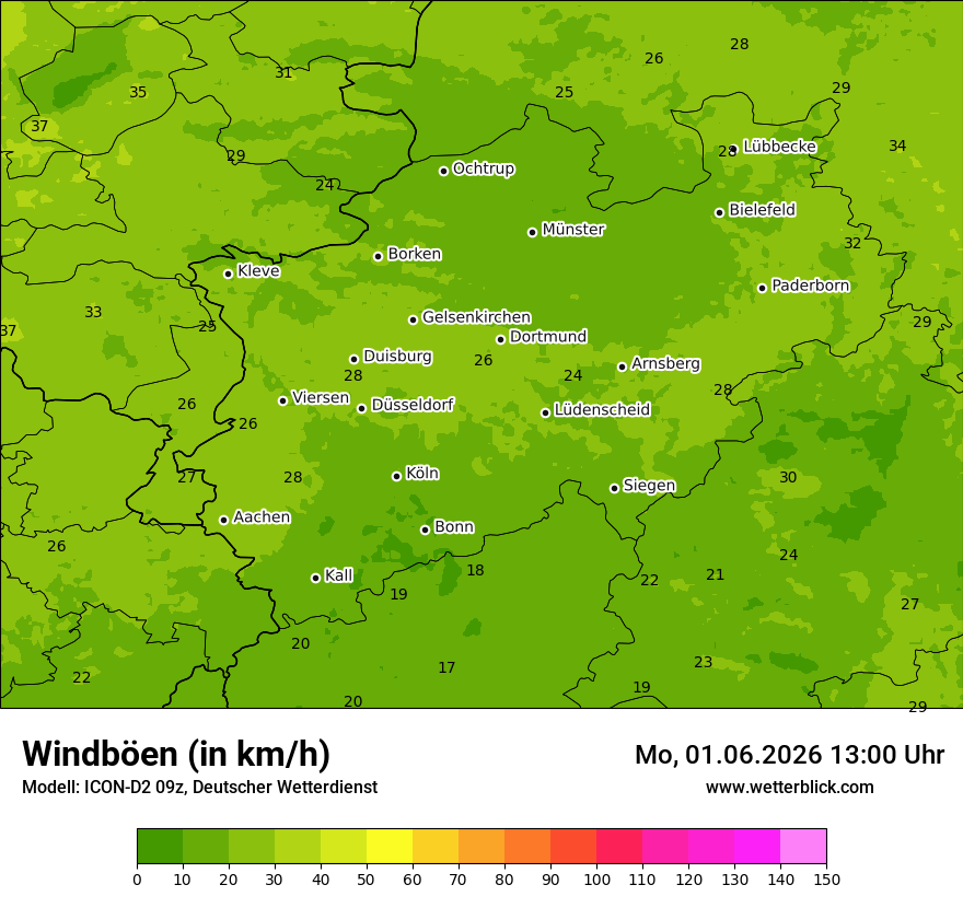 Maximale Windböen