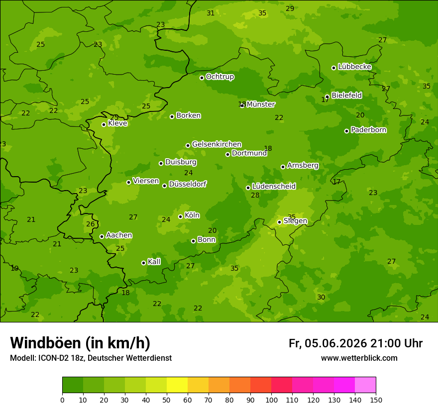 Maximale Windböen