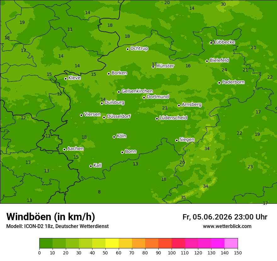 Maximale Windböen