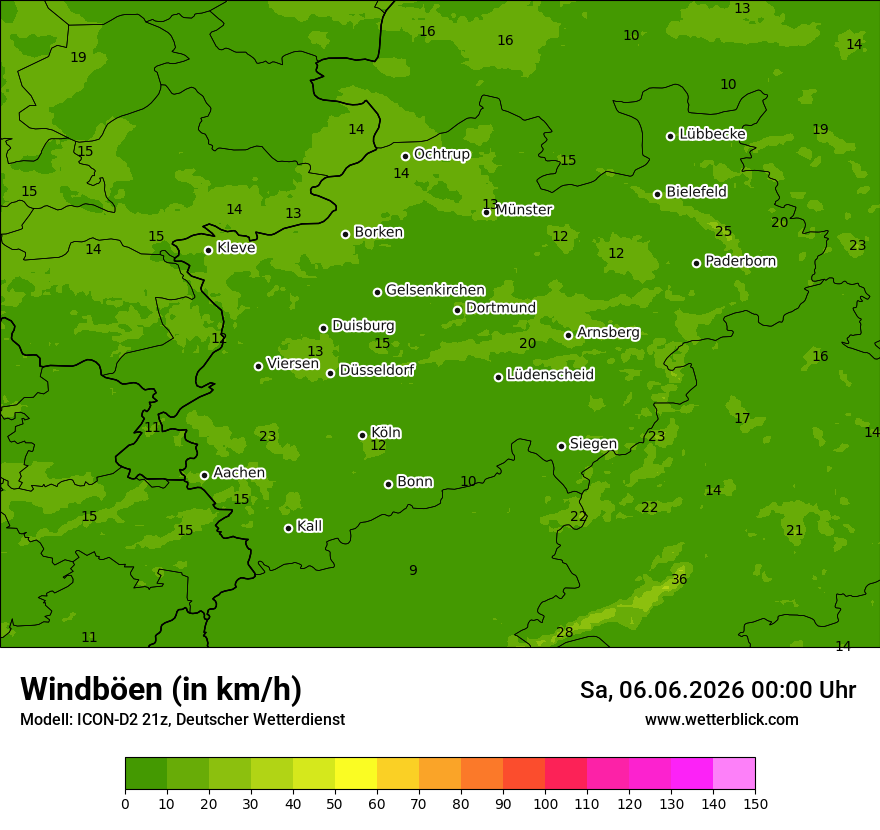 Maximale Windböen