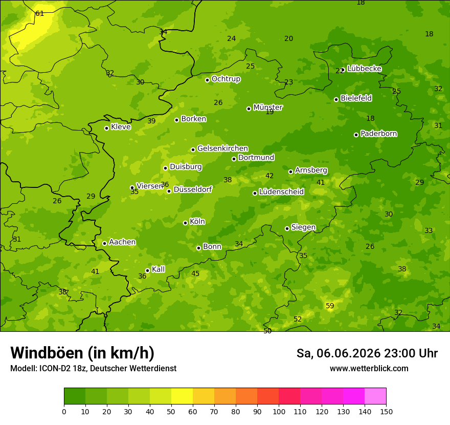 Maximale Windböen