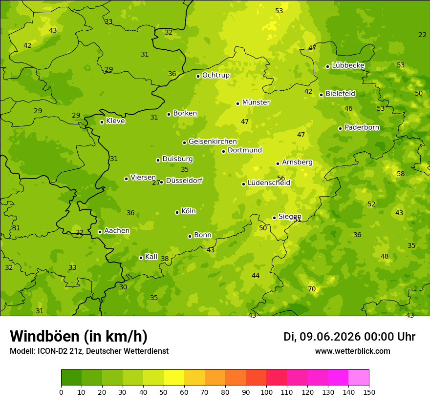 Maximale Windböen
