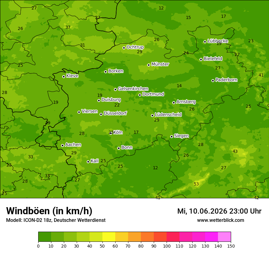 Maximale Windböen