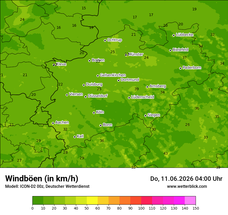 Maximale Windböen