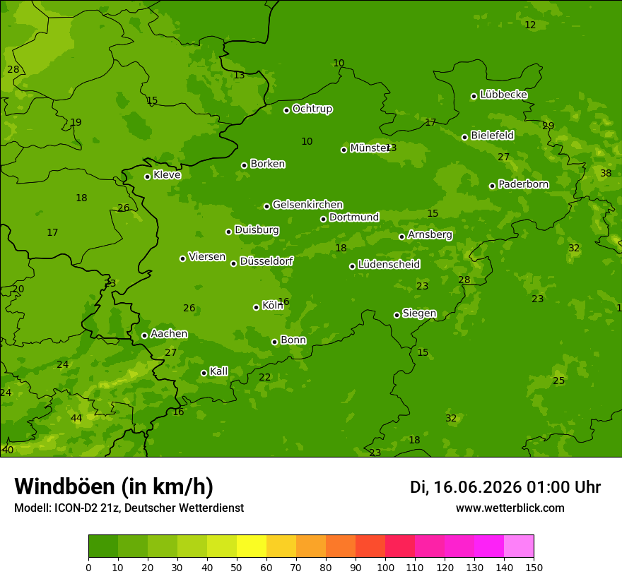 Maximale Windböen