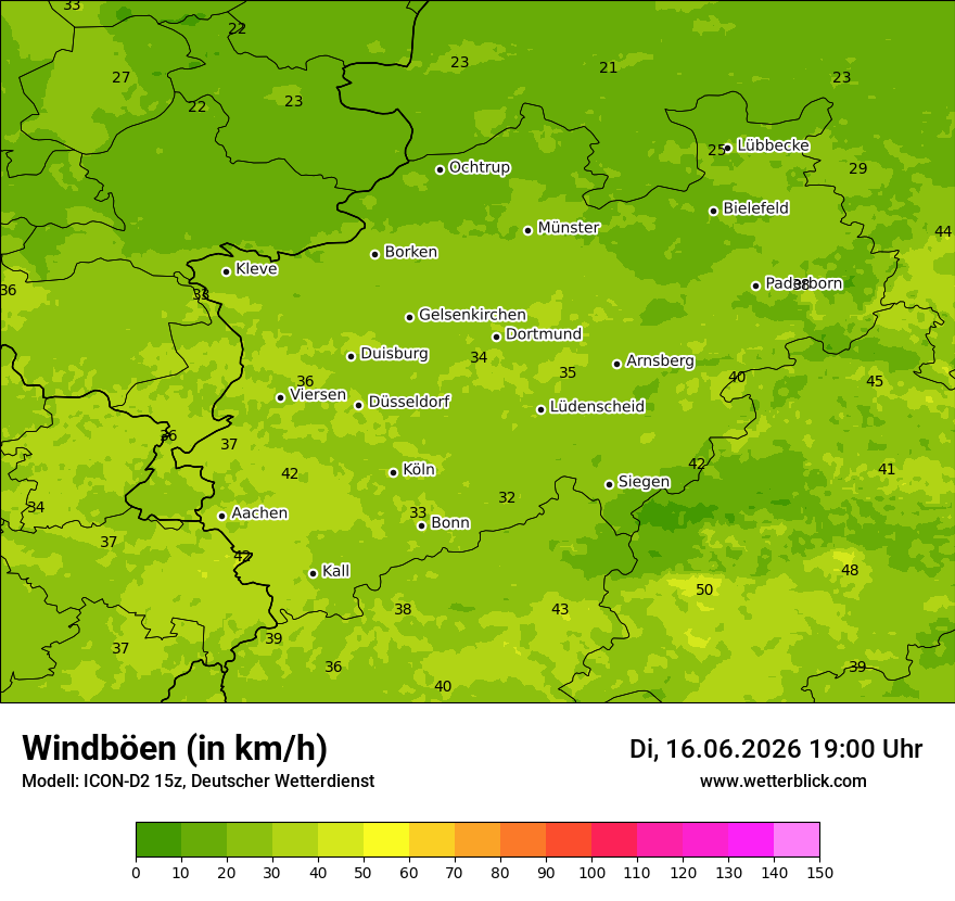 Maximale Windböen