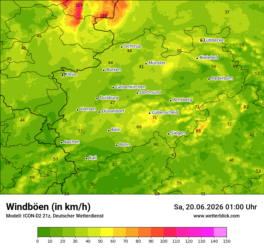 Maximale Windböen