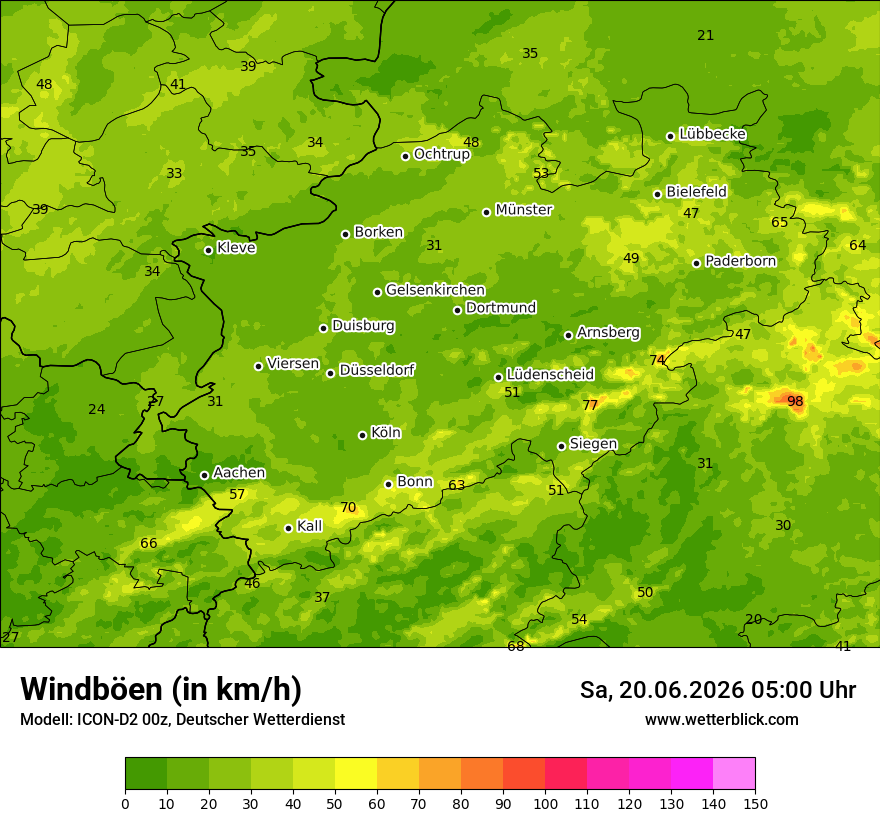 Maximale Windböen