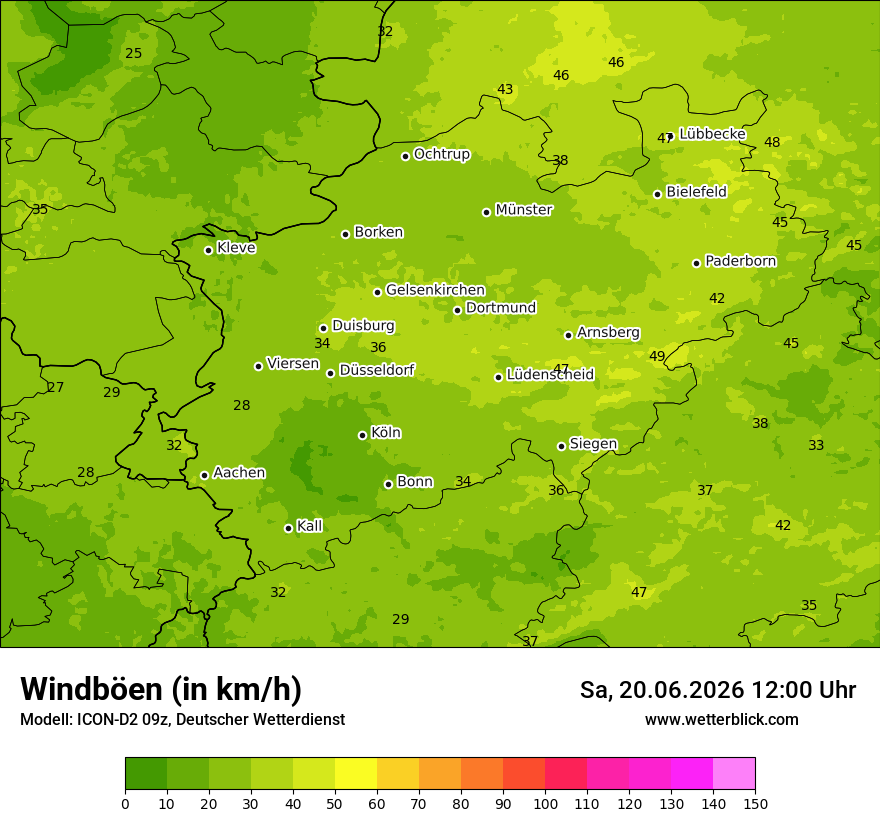 Maximale Windböen