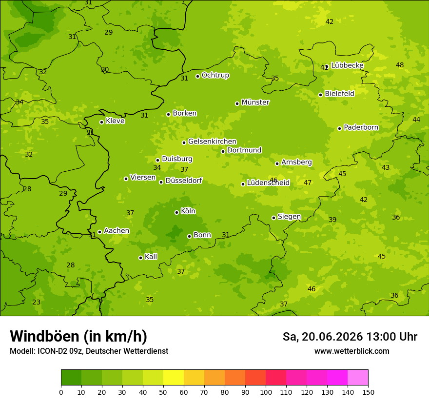 Maximale Windböen