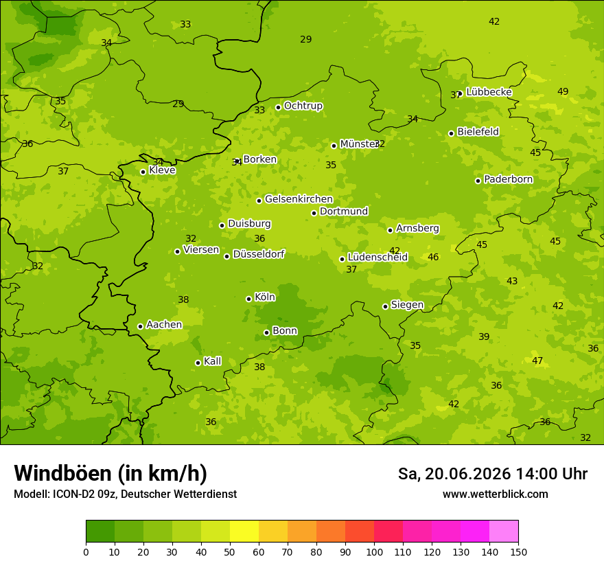 Maximale Windböen