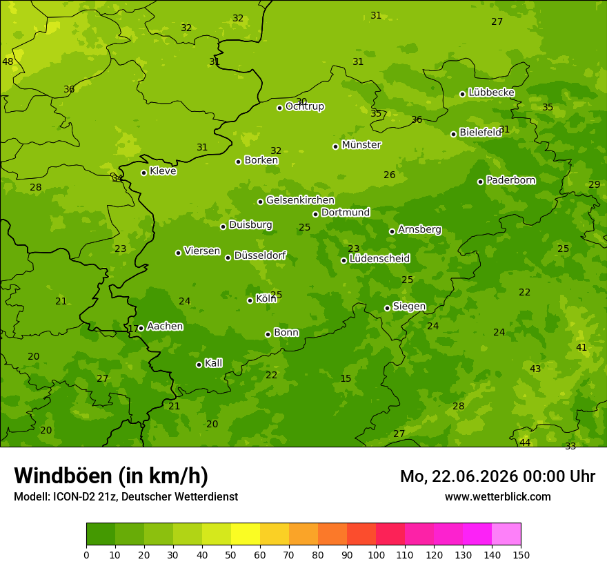 Maximale Windböen