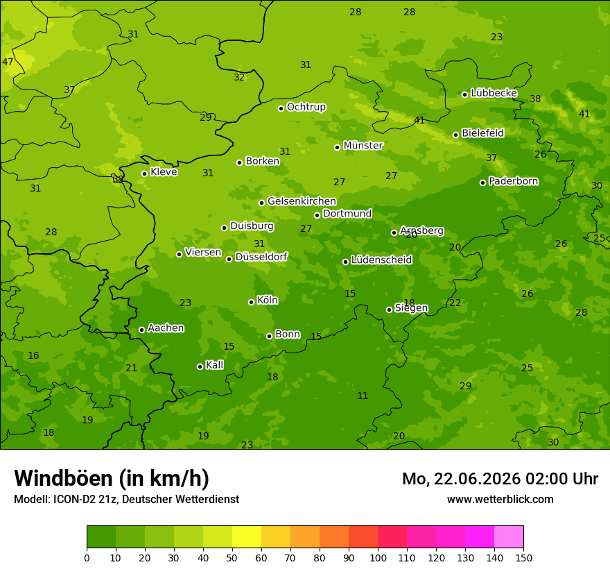 Maximale Windböen