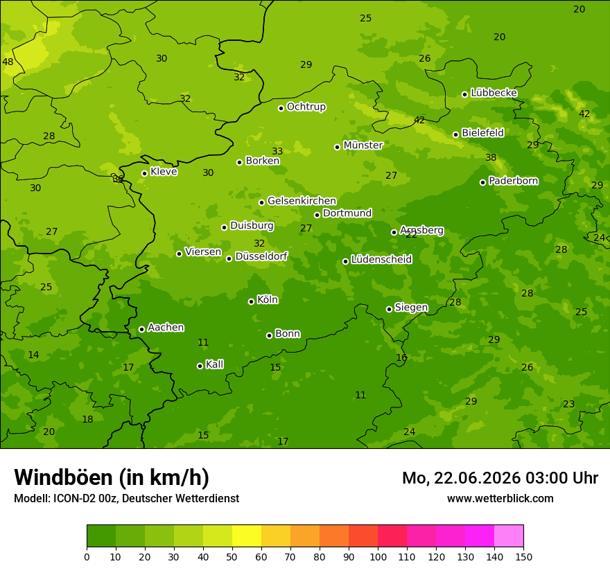 Maximale Windböen