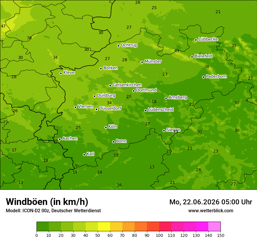 Maximale Windböen