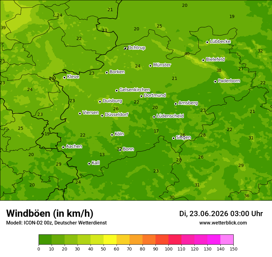 Maximale Windböen