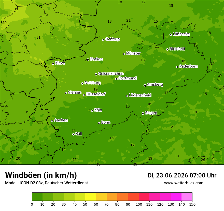 Maximale Windböen