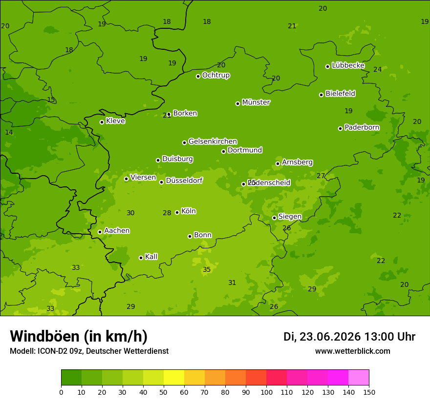 Maximale Windböen
