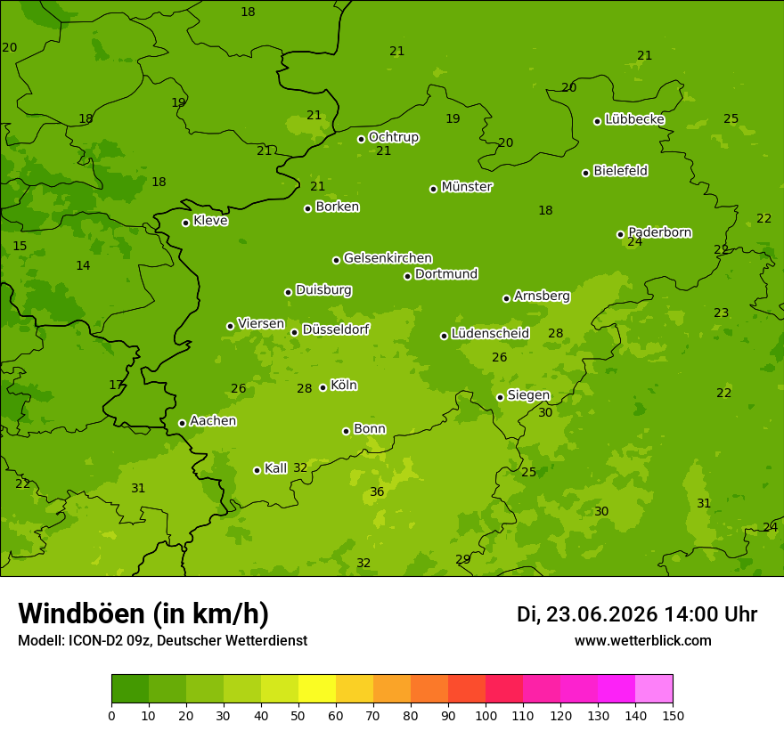 Maximale Windböen