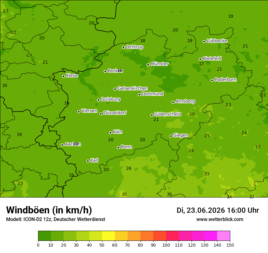 Maximale Windböen