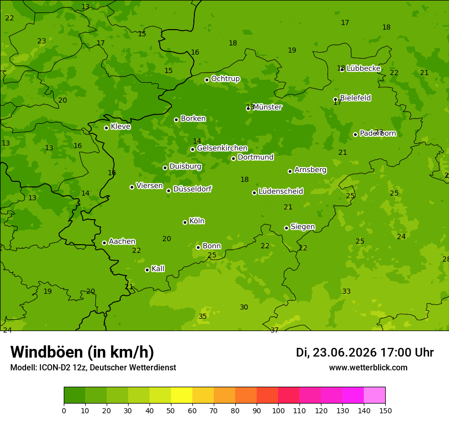 Maximale Windböen