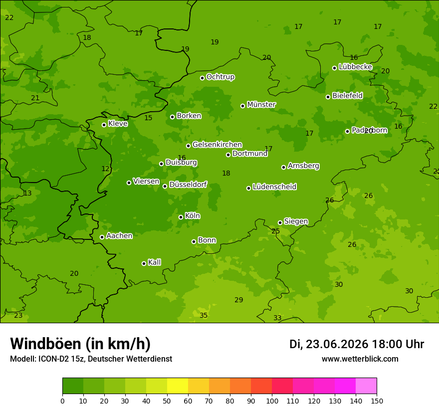 Maximale Windböen