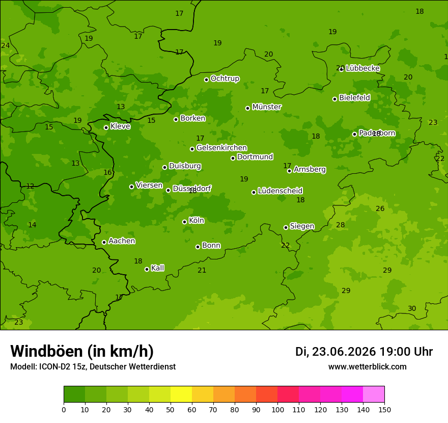 Maximale Windböen