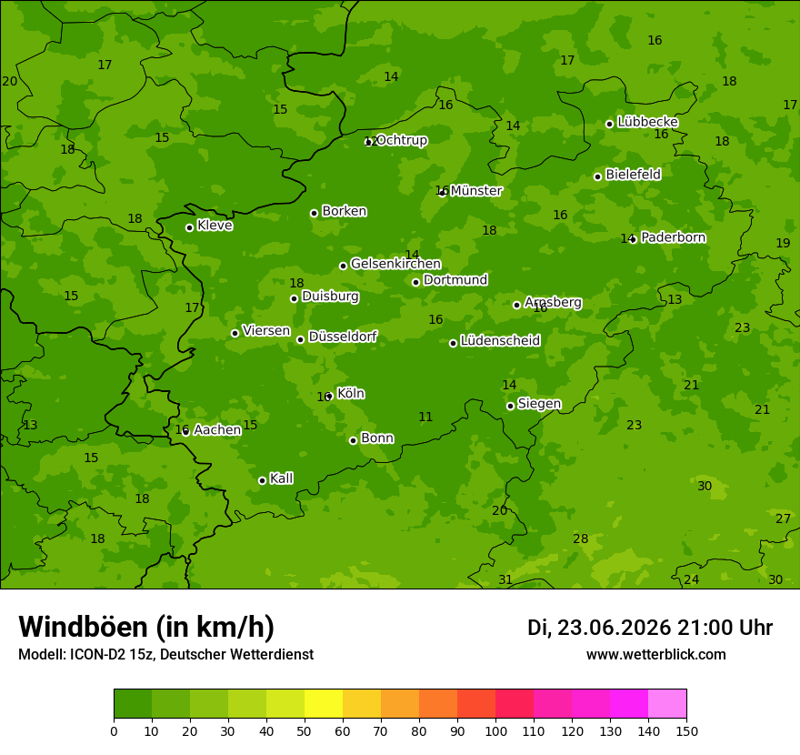 Maximale Windböen