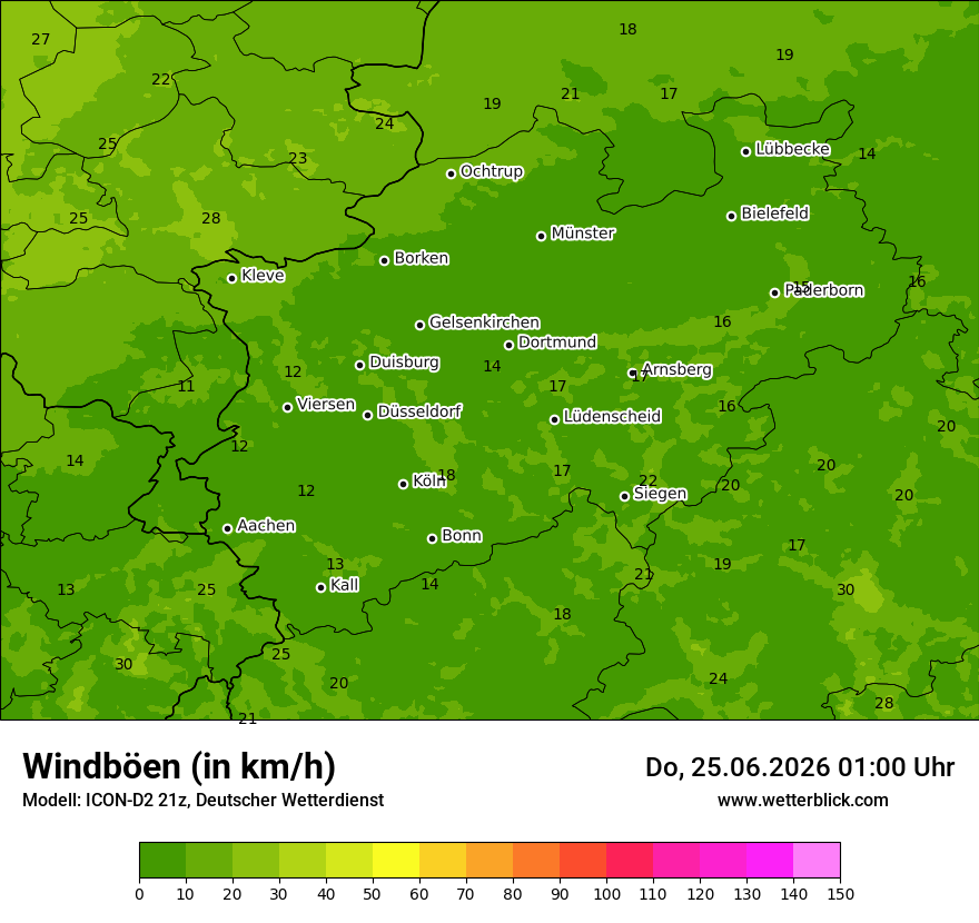 Maximale Windböen