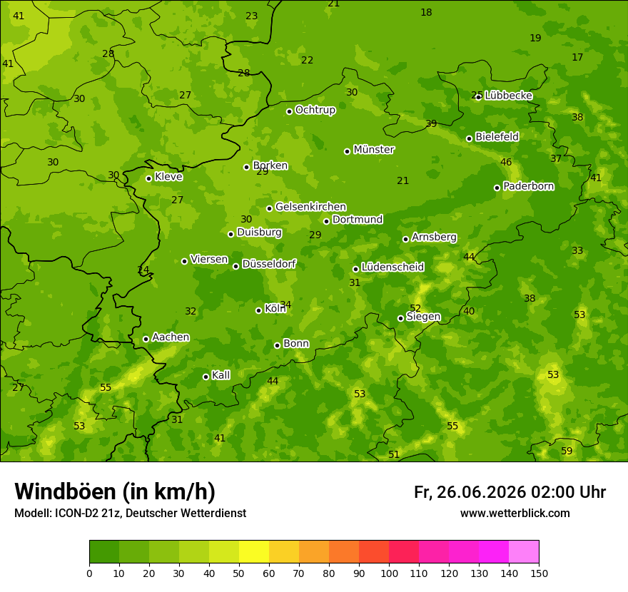 Maximale Windböen