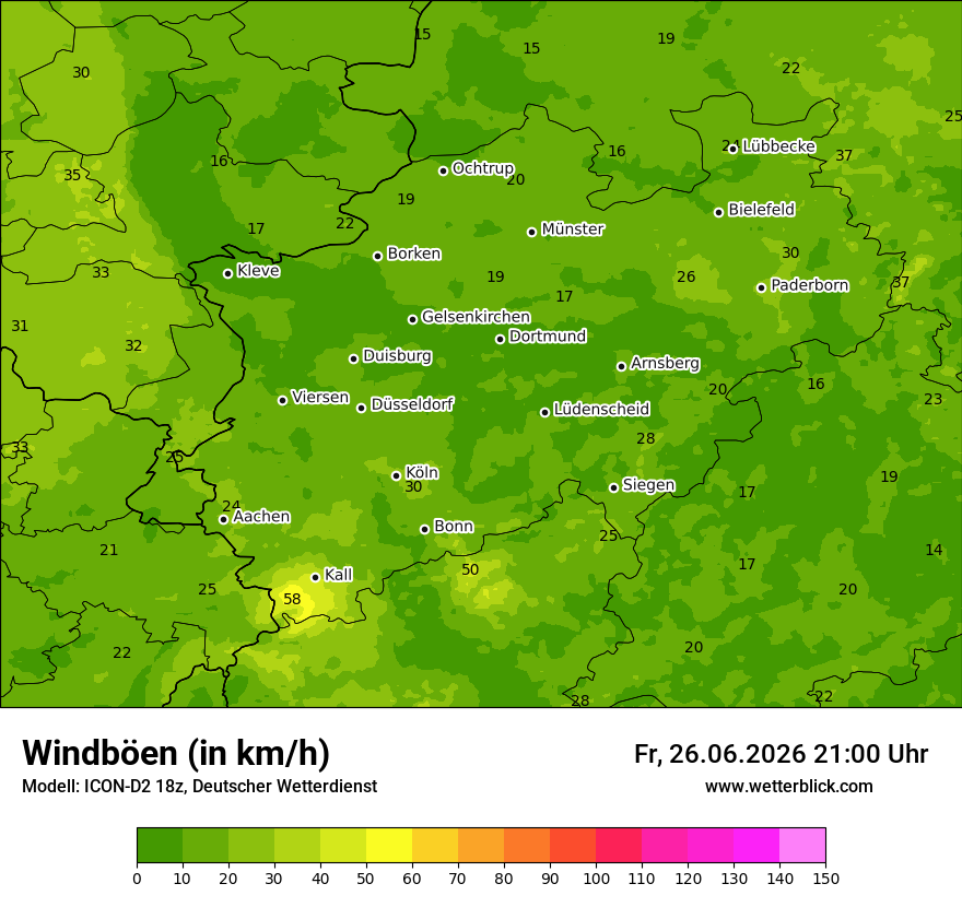 Maximale Windböen