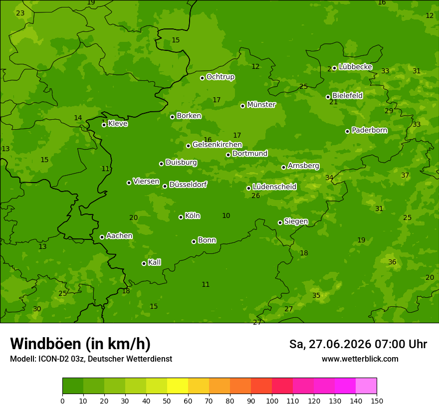Maximale Windböen