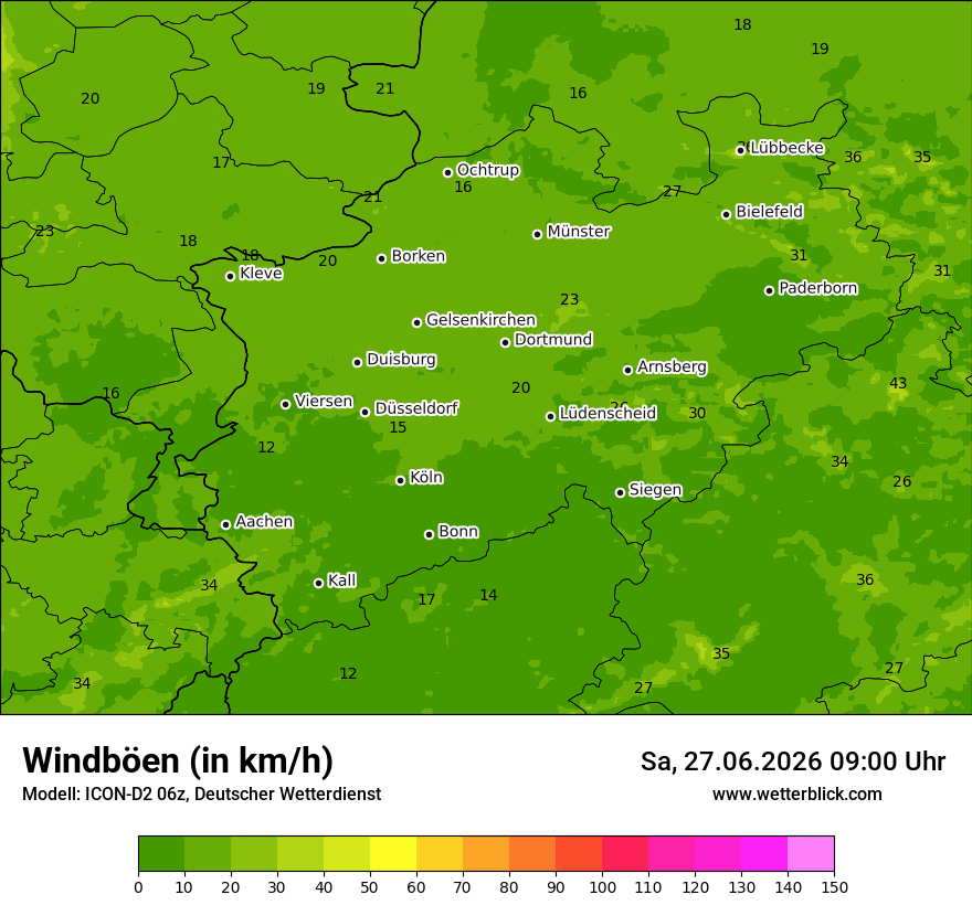 Maximale Windböen