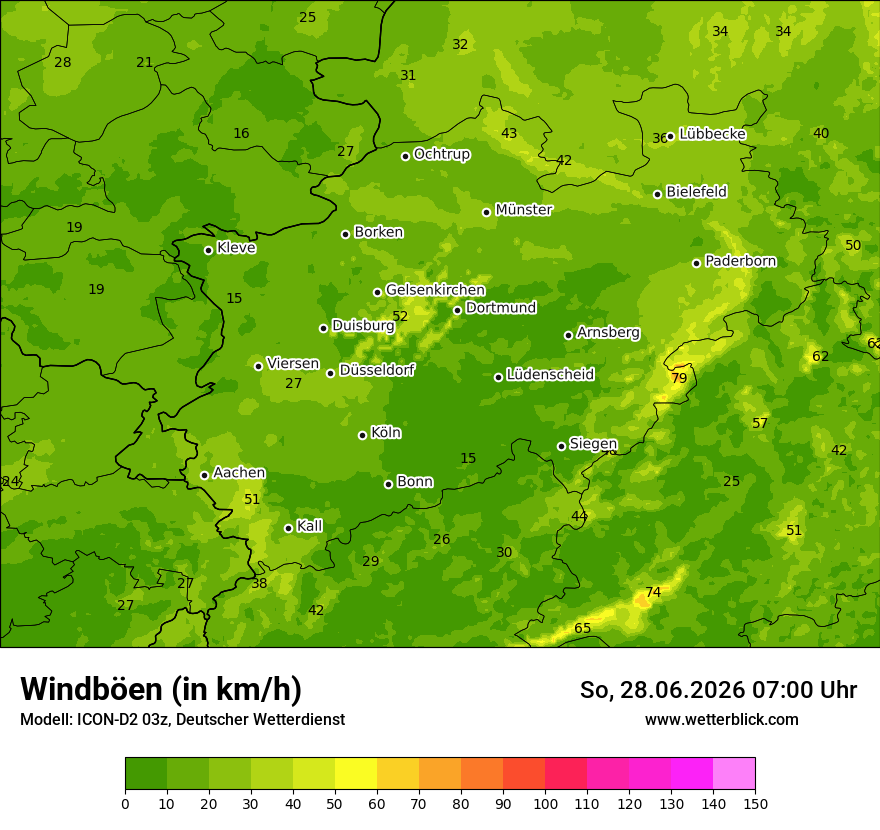 Maximale Windböen