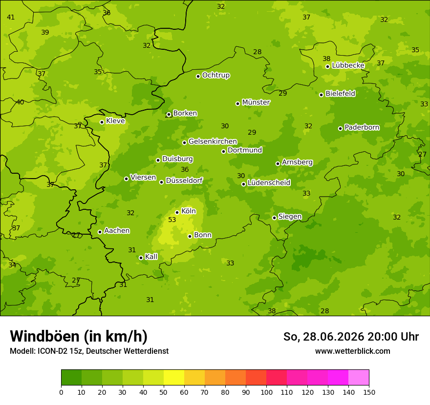 Maximale Windböen