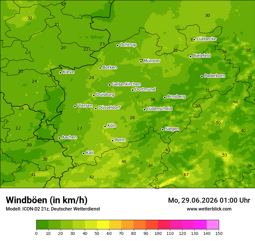 Maximale Windböen